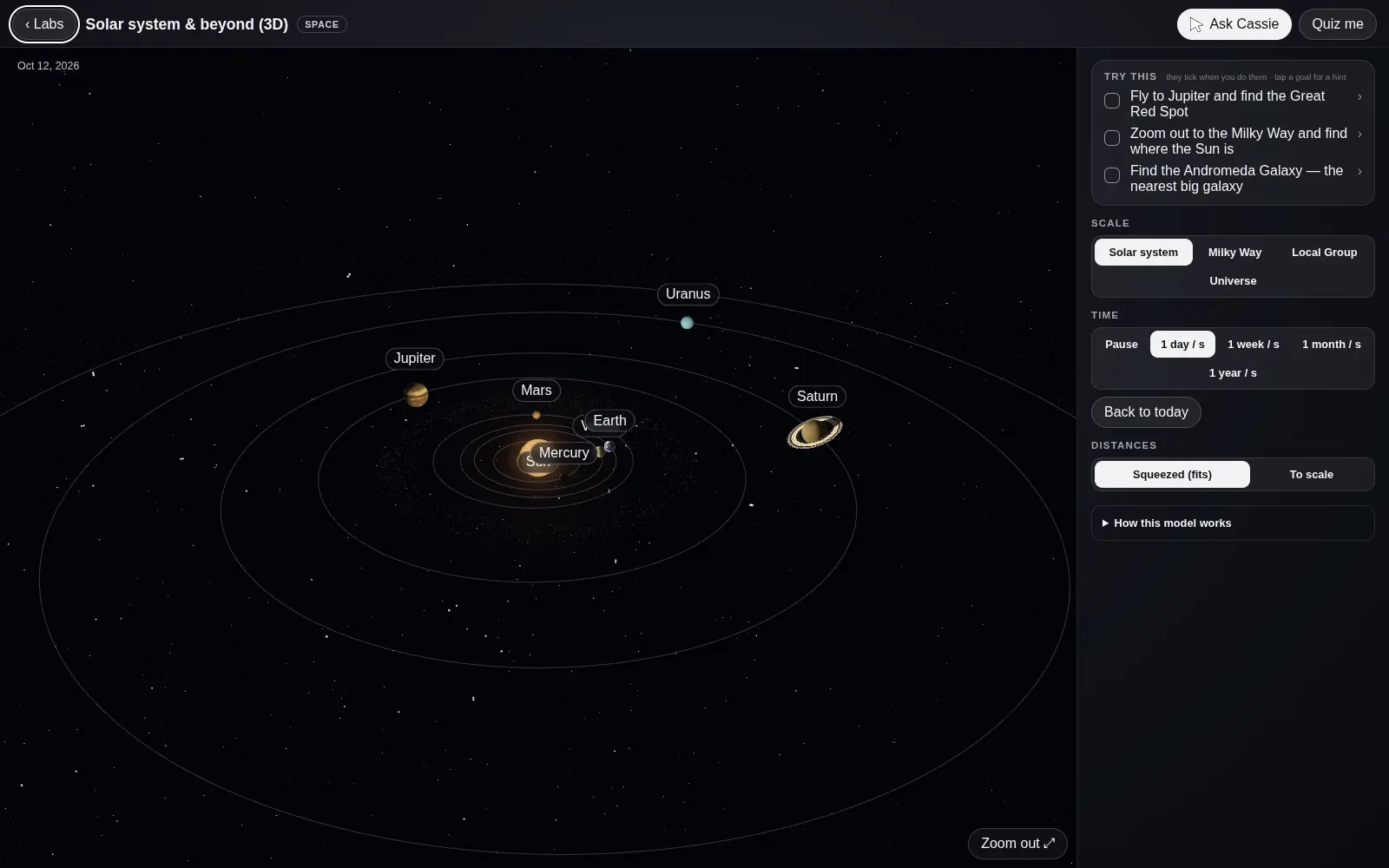The solar system in 3D: the planets where they really are today